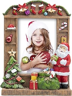 Light up Santa Christmas picture frame