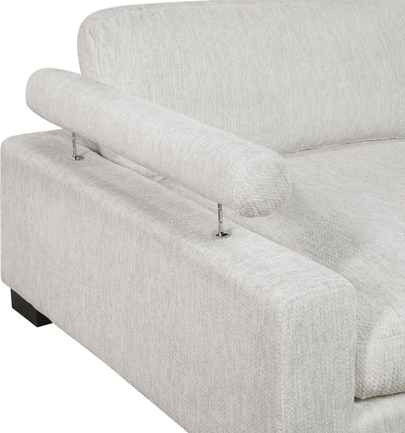 Lexicon Modular Sectional Sofa for Living Room, Textured Microfiber Corner Seat with 2 Pillows, Units of Modular Sectional Couch, Upholstered Chair for Customizable Sectional Sofa Couch, Beige