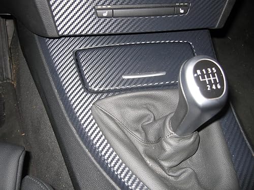 Miniatura 9 de Diyahrollo de película tipo calcomanía de vinilo de fibra de carbono en 3D con diseño de sarga