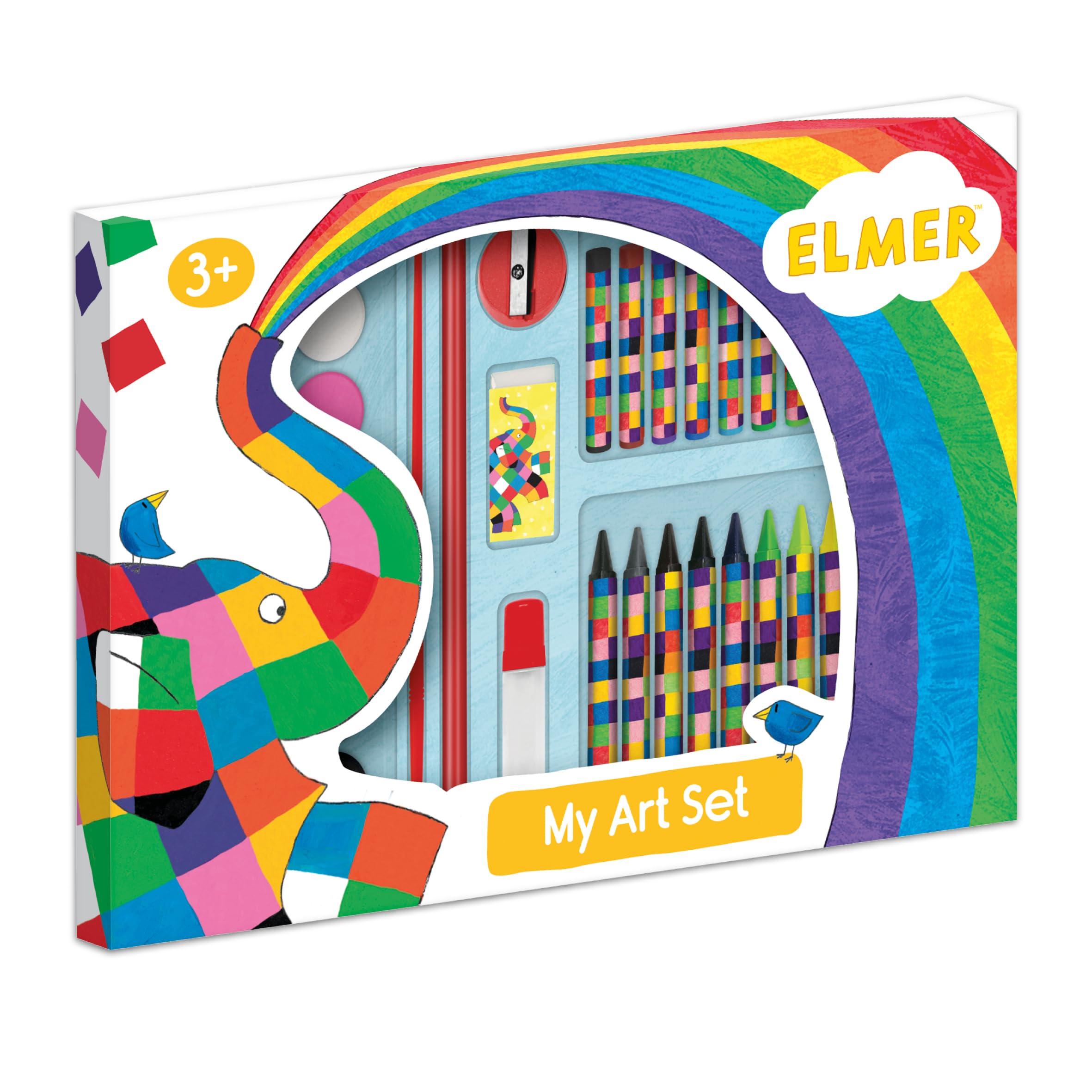 Robert FrederickElmer Children's 42 Piece Art Set For Ages 3 to 8 Years - Includes Paints and Crayons