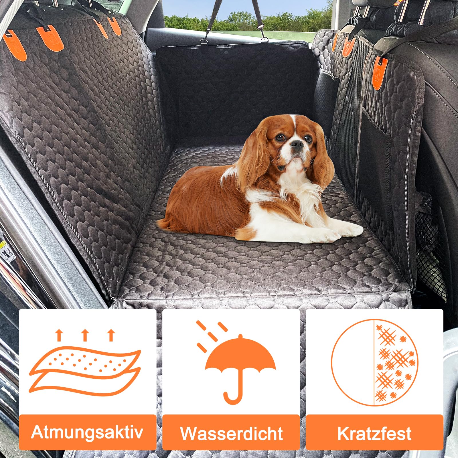 Manta Protectora Para Asiento Trasero De Coche - Impermeable, Antideslizante, 137 X 147 Cm, Para Perros, Evita Arañazos Y Suciedad
