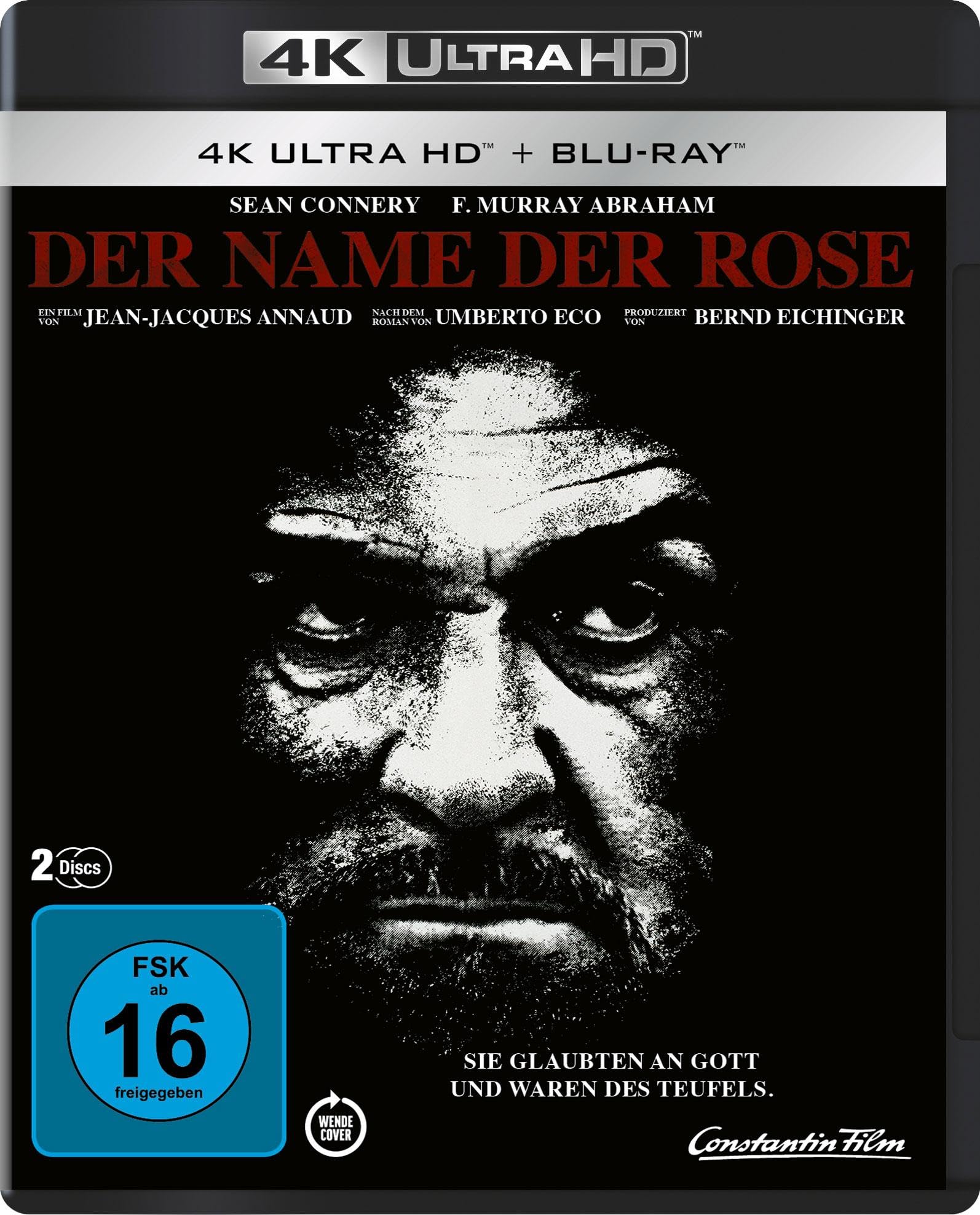 Der Name der Rose 4K Ultra HD y Blu-ray en estuche coleccionista cinematográfico