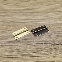 Vista 7 de 36 pestillos de cerrojo de bronce antiguo, mini bisagras con tornillos, mini cerrojos de armario, accesorios decorativos para caja de joyería, caja