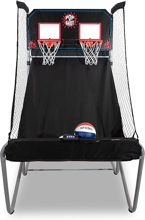 Pop-A-Shot - Home Dual Shot | Arcade Basketball Fun at Home | Infrared Sensor Scoring | 16 Game Modes | 7 Balls | Foldable Storage | for All Players
