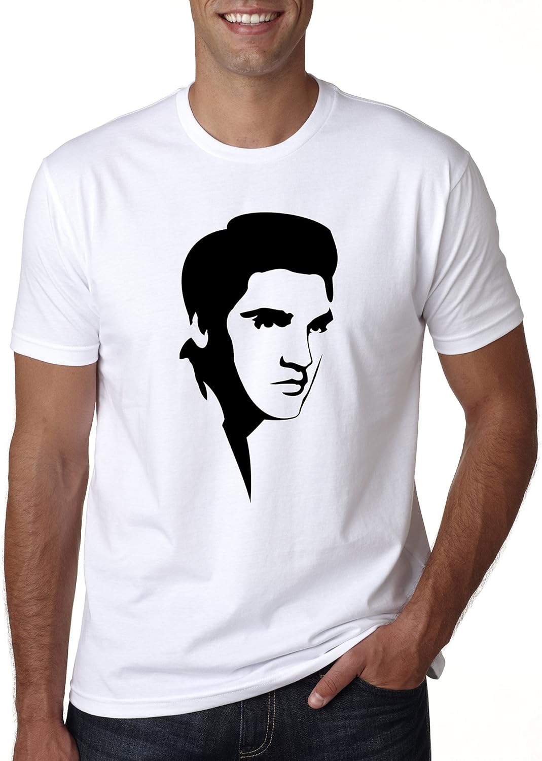 Discover Your Passion New mens Elvis presley stencil black clipart 2 T