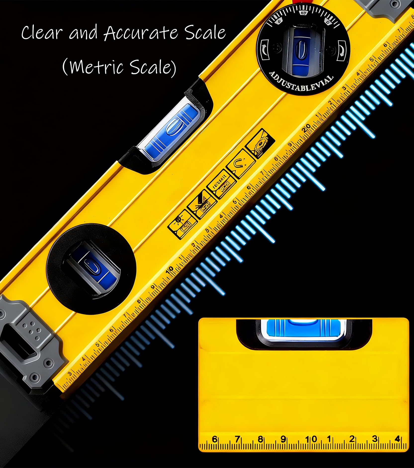 Magnetic Bubble Level - 3 Line, Aluminum Alloy -5 Magnetic Bubble Level - 3 Line, Aluminum Alloy -5