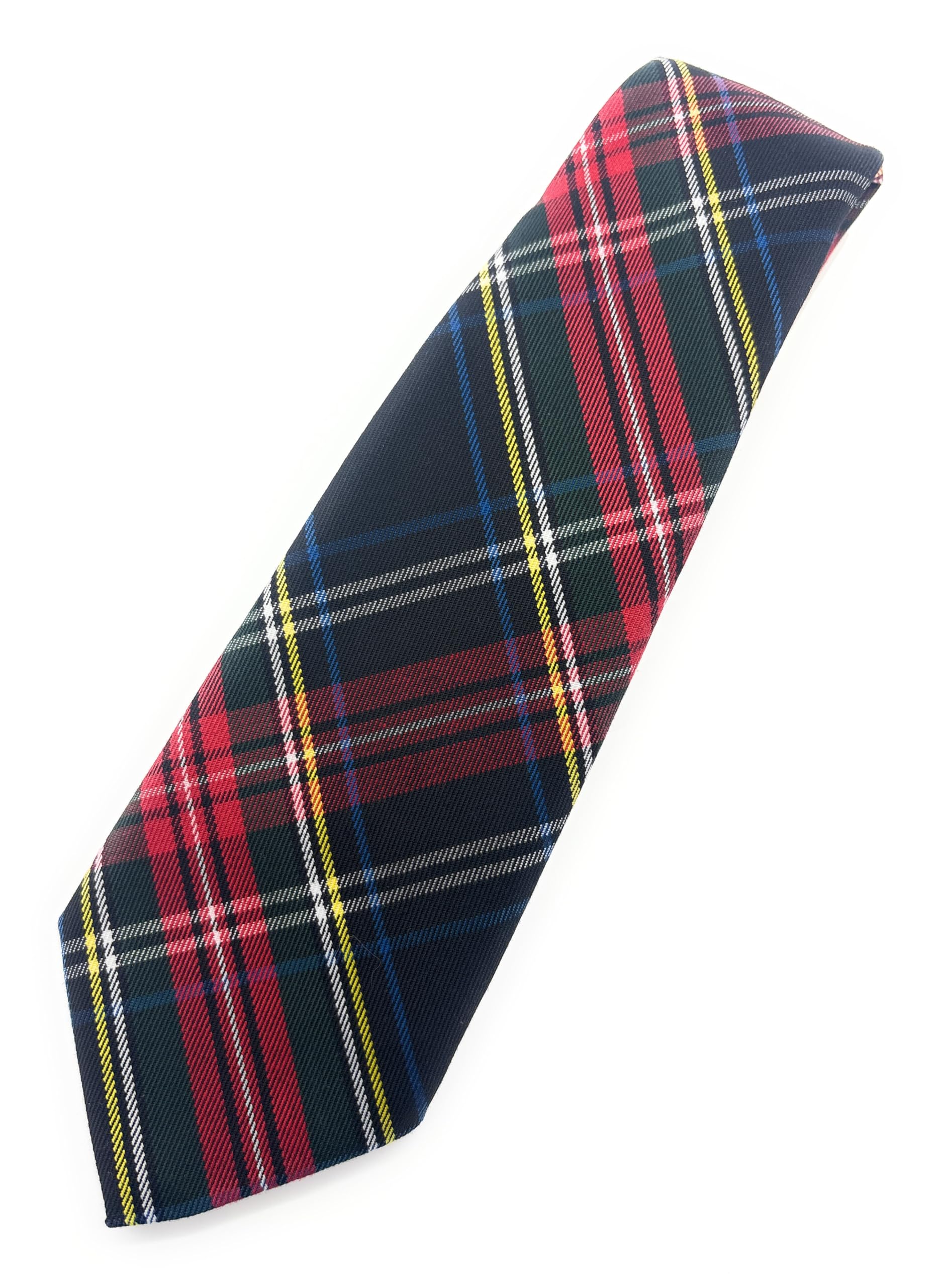 Scottish Essence Stewart Black Scottish Tartan Necktie, Traditional Clan Pattern, Made In Scotland, Multiple Tartans Available (Stewart Black)