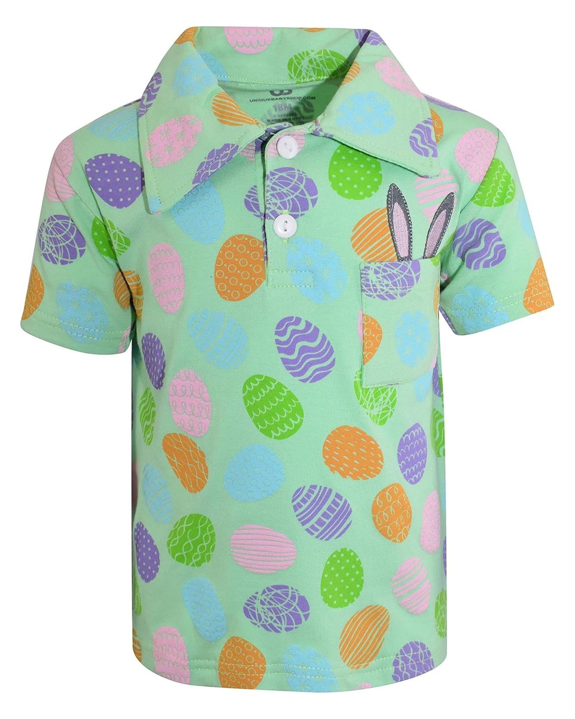 Unique Baby Short Sleeve Collared Boys Polo Shirt, Toddler Kids Polo Shirts