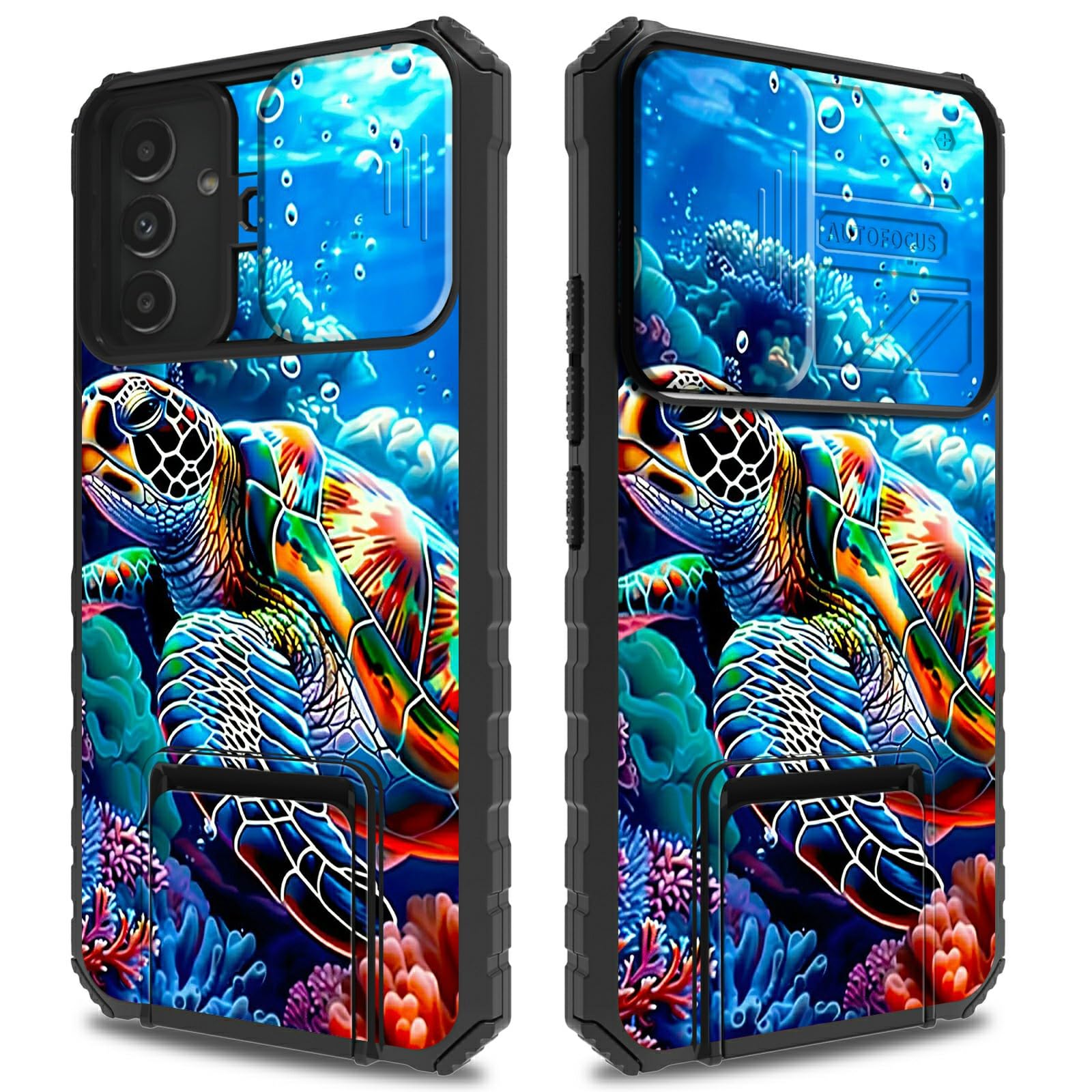 BFSEROBJ for Samsung Galaxy A16 5G Case with Kickstand and Camera Cover Dual Layer Hard PC + Soft TPU Shock Proof Protective Phone Case for Samsung