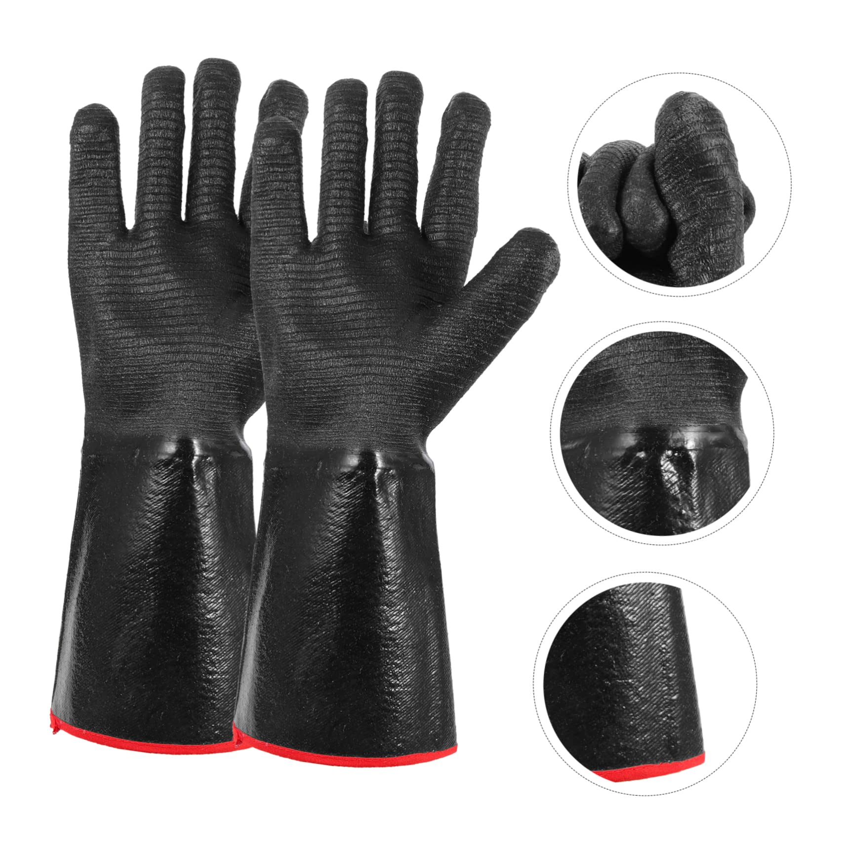 Homoyoyo Guantes De Trabajo Termicos Resistentes Al Calor Para Barbacoa y Cocina Impermeables Antiescaldaduras Proteccion De Para Hombres y Mujeres