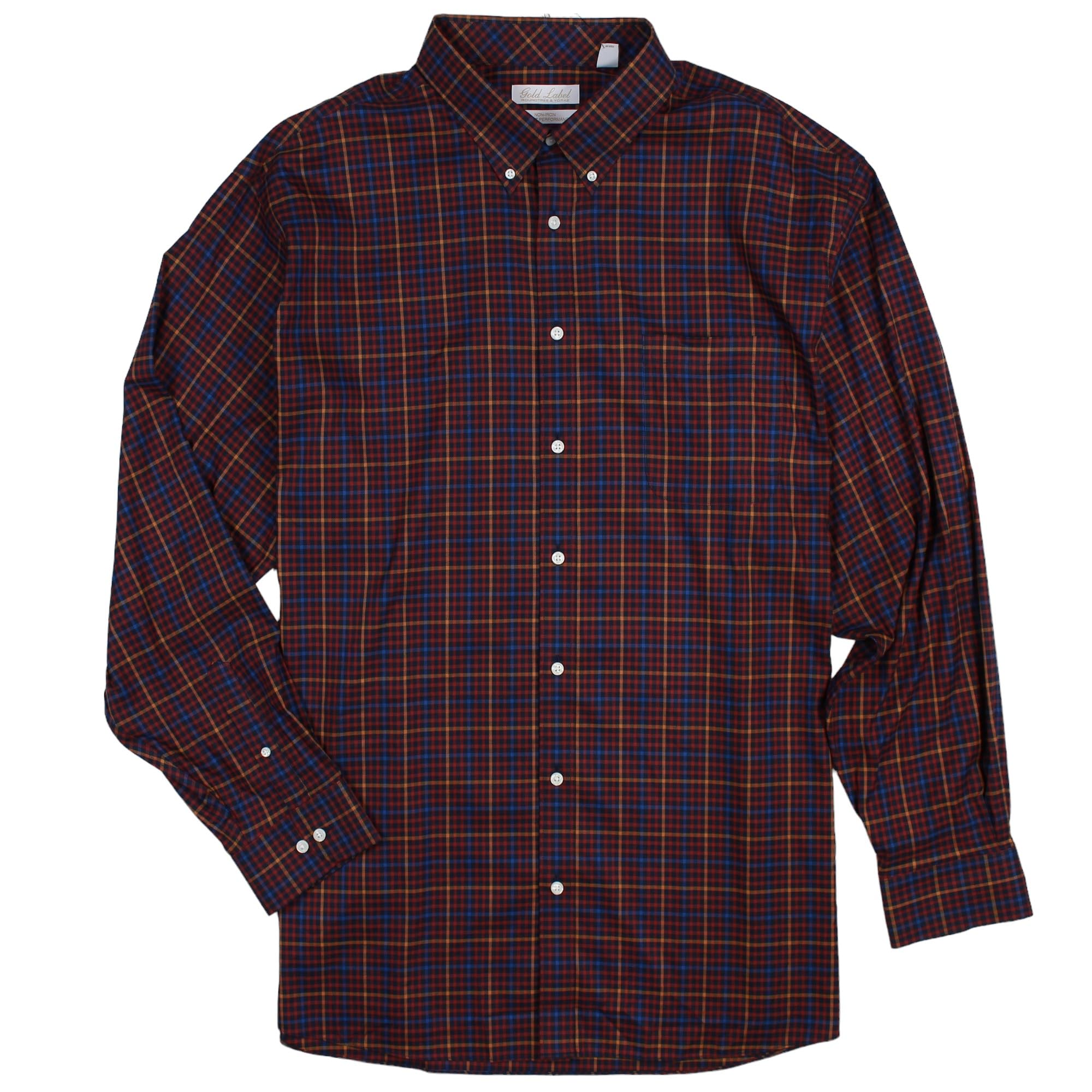 Gold Label Big and Tall Wrinkle Free Stretch Shirts Men's Long Sleeve Button Down Casual Dress Shirt (Also in Big & Tall)