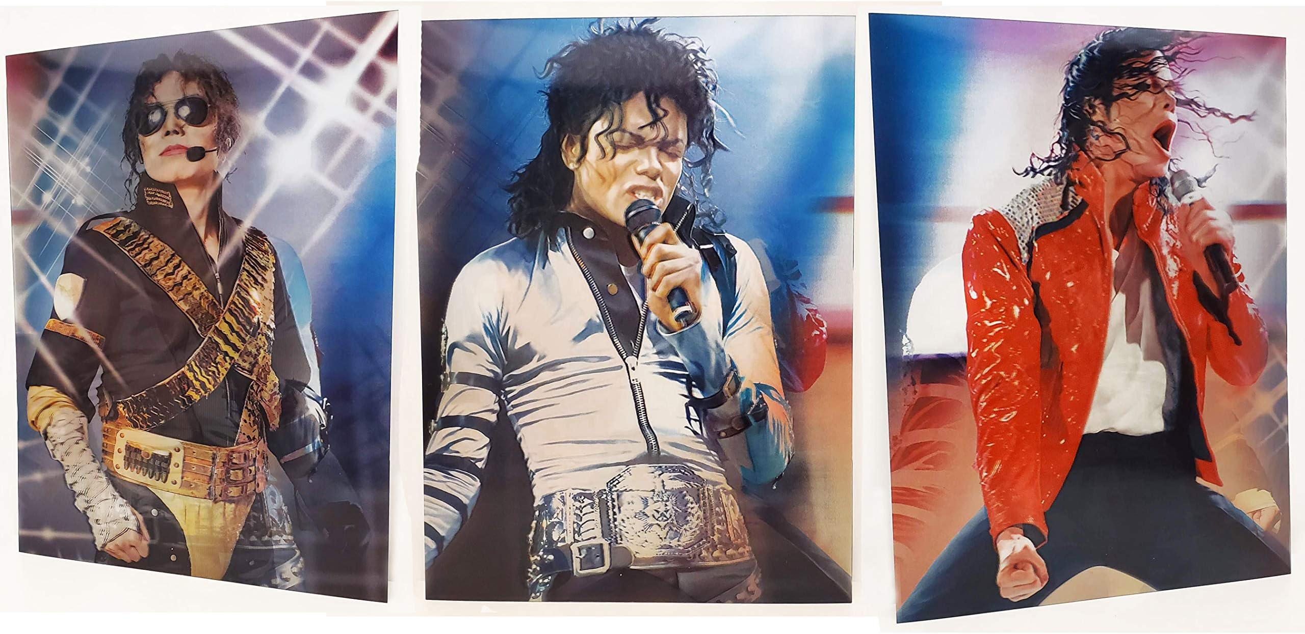 Michael Jackson King of Pop 3D Lenticular Poster Wall Art Decor Print - 11.8 x 15.7
