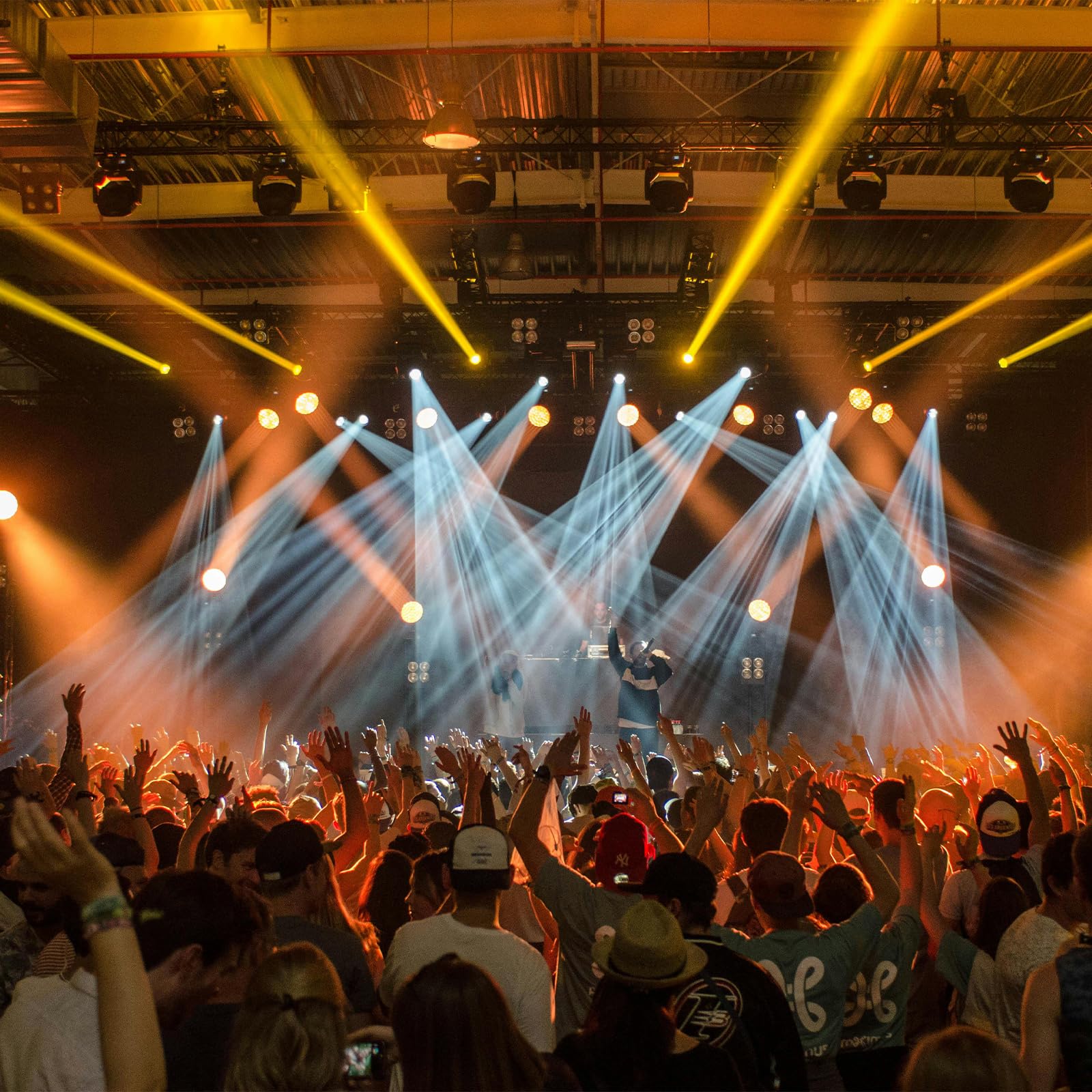100W Moving Head Led Beam DMX512 Bühnenlicht mit 8 Gobos und 8 Farben Partylicht DJ Licht 8 Prisma Lichteffekt Stage Strobe für DJ Bar Club Disco Hochzeit Party