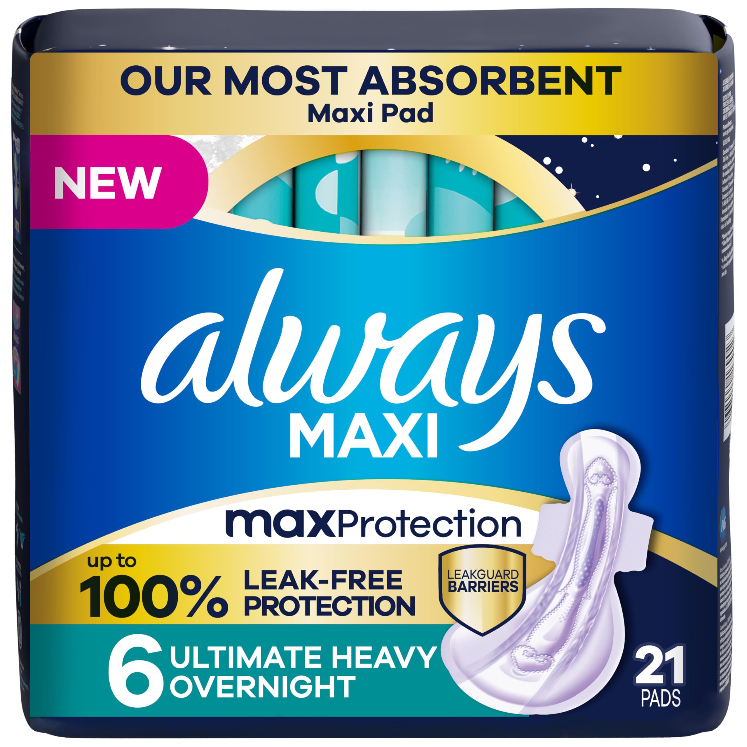 Always Maxi Overnight Feminine Pads - feminine care | Mubboo