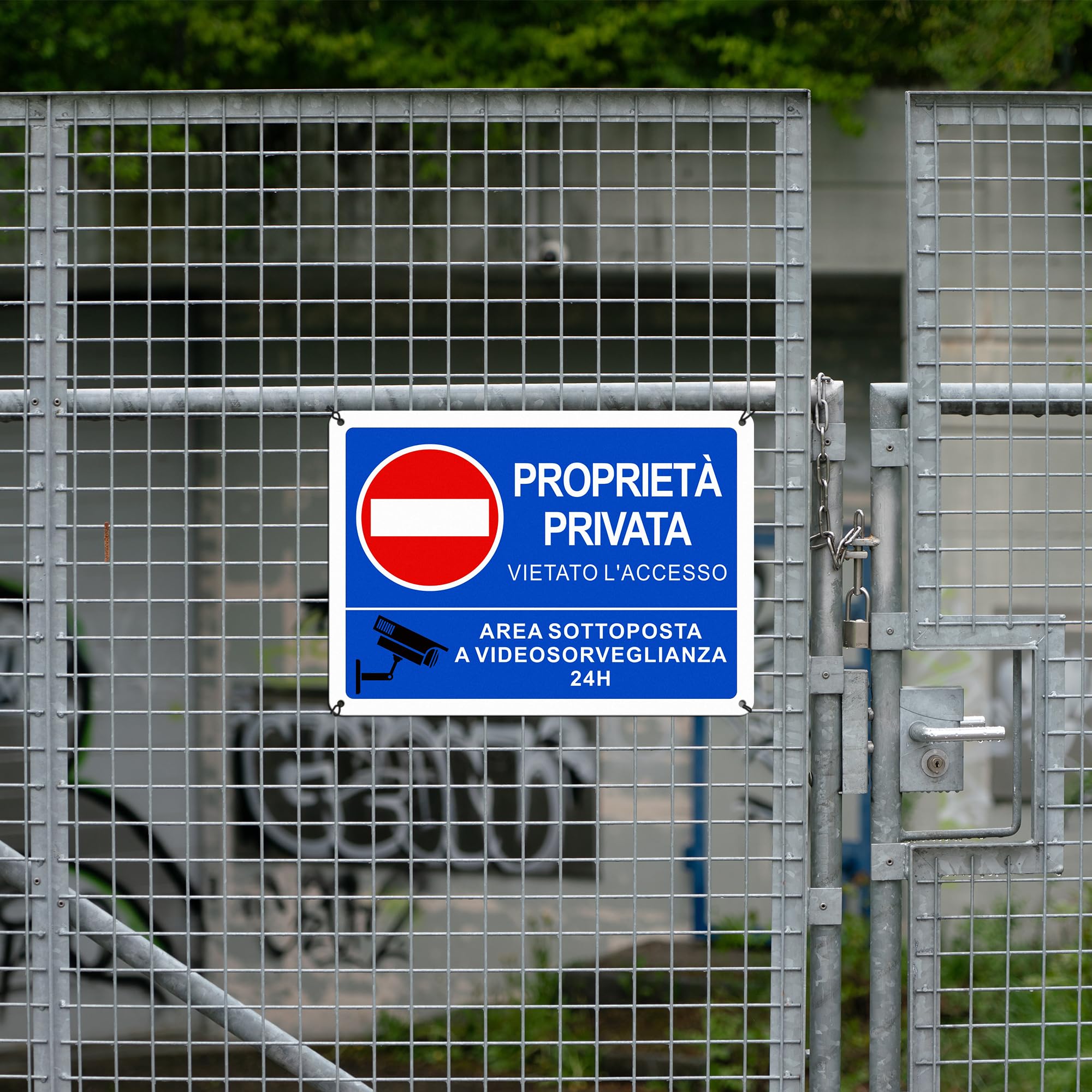 TAKULA Cartello Proprietà Privata - Cartello Vietato l'accesso Proprietà Privata,25 * 18CM Cartelli Proprieta Privata Resistente ai Raggi UV, Alla Ruggine e All'acqua