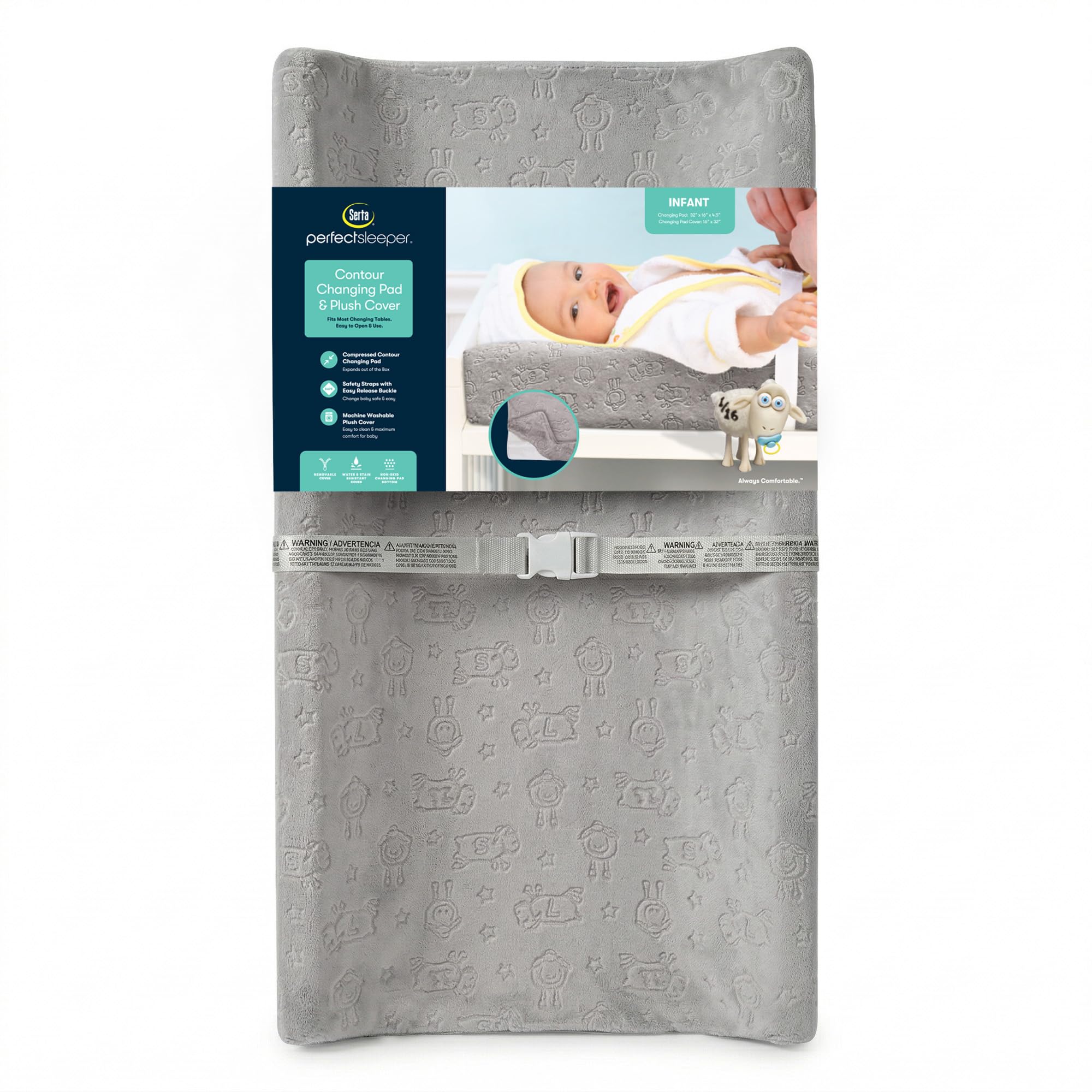 Delta Children Serta Perfect Sleeper Contoured Changing Pad - changing table pads and covers | Mubboo