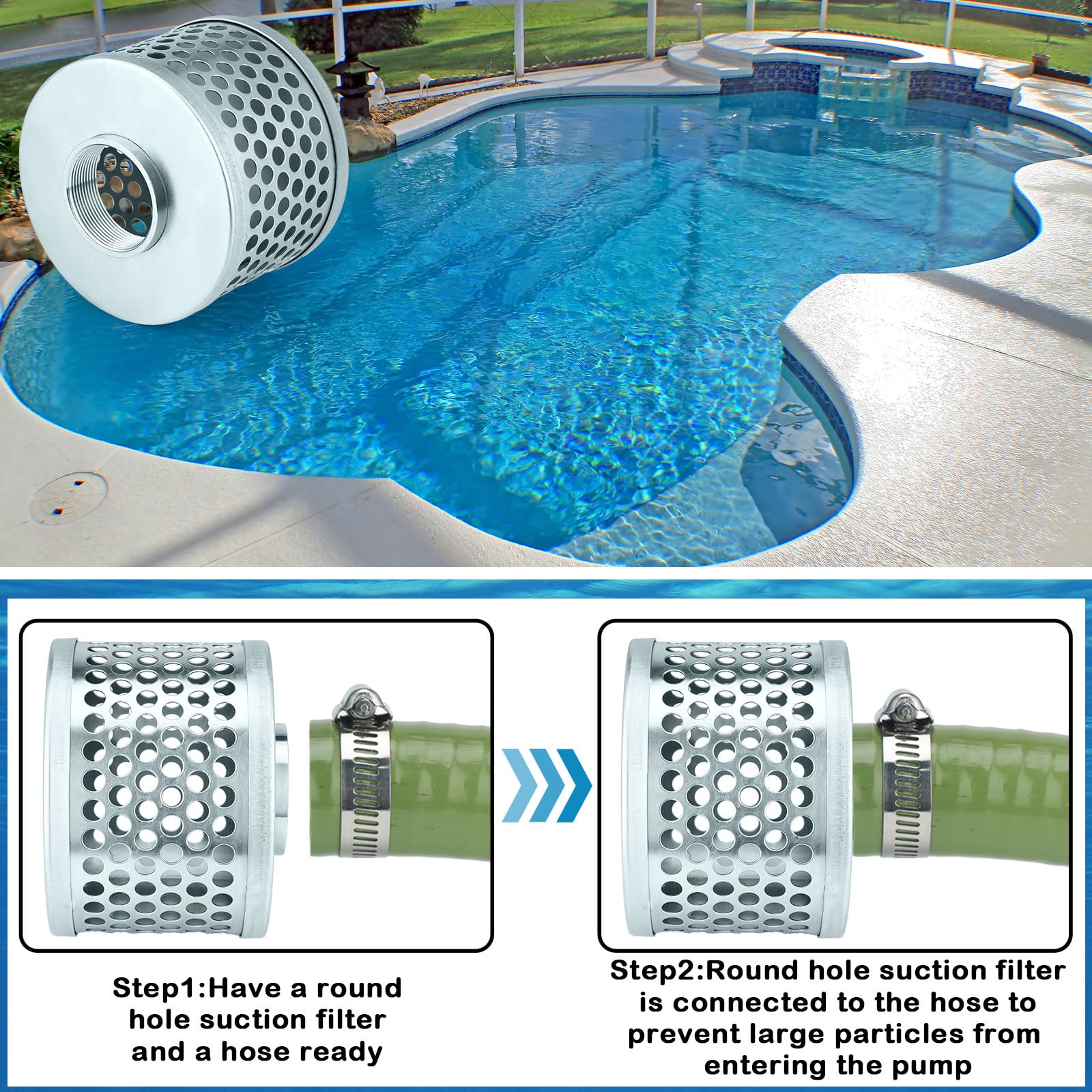 Tujoe Suction Strainer Hose - Protect Your Pump -5