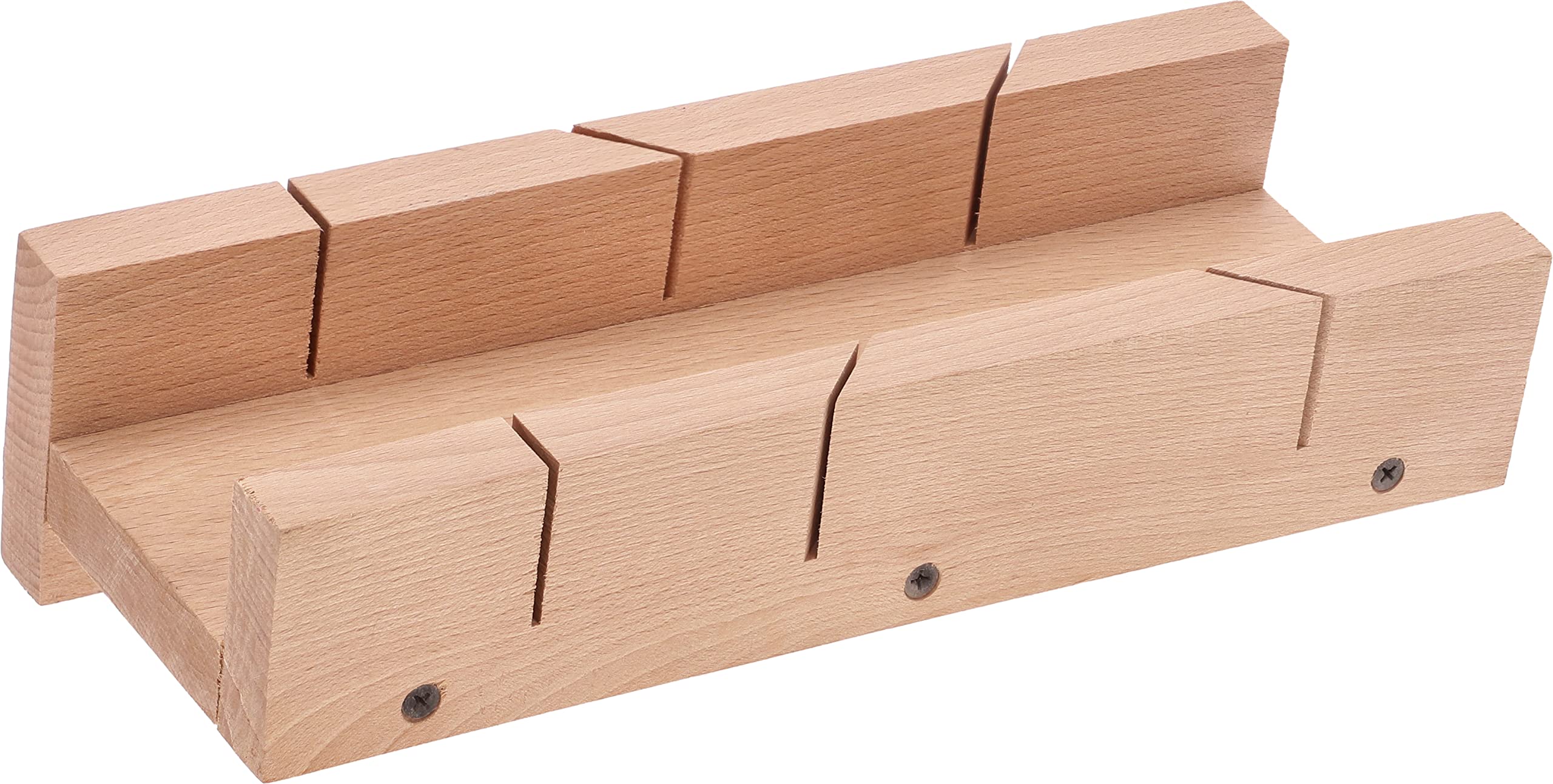 KOTARBAU® Caja de ingletes, Caja para inglete 30 x 12 cm, Ideal para cortes en ángulos de 90° y 45°, Caja para cortar marcos, perfiles, tubos, Caja de sierra ingletadora