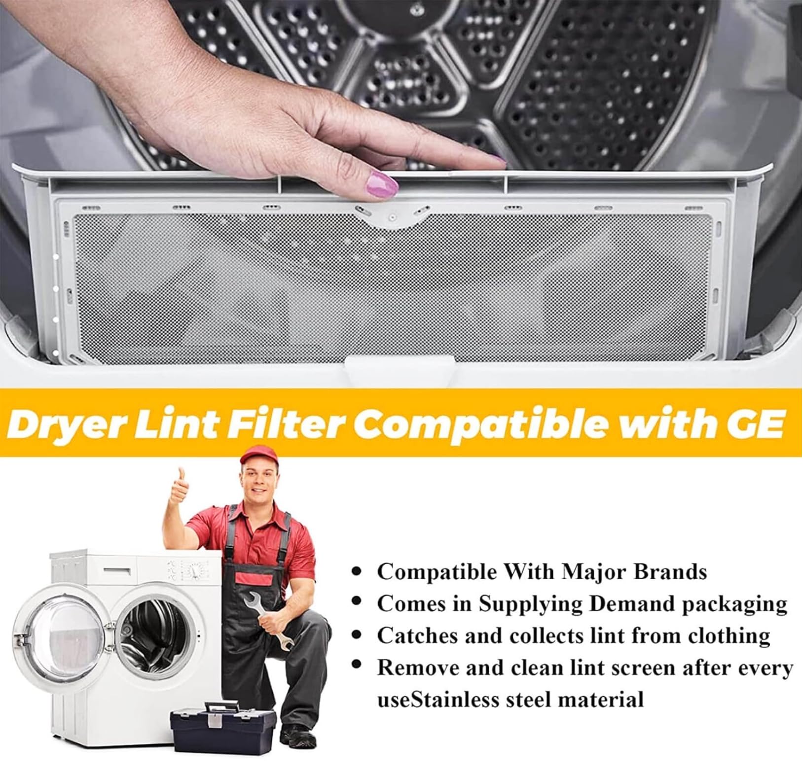 Replacement Dryer Lint Screen Filter For GE & LG Dryer Models