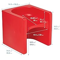 Vista 26 de ECR4Kids Tri-Me 3 en 1 silla cubo, muebles para niños, color azul polvo