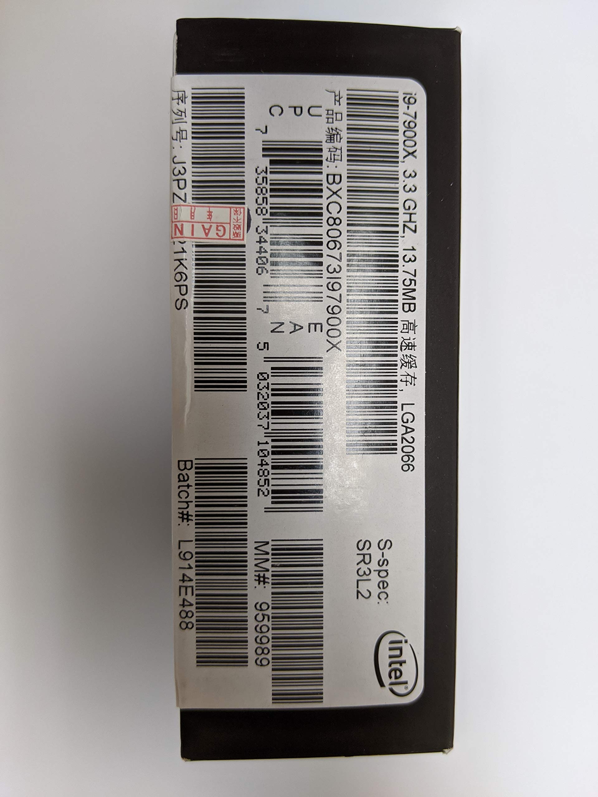 Intel Core i9-7900X processeur 3,3 GHz Boîte 13,75 Mo L3