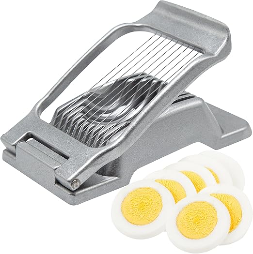Egg Slicer, Heavy Duty Metal Egg Slicer Cutter for Boiled Eggs