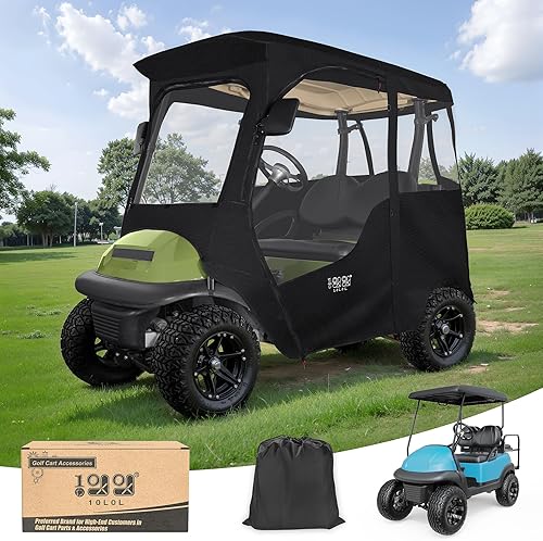 10L0L Caja de carrito de golf Deluxe para 2 pasajeros para Club Car Precedent, Onward y Tempo, impermeable, resistente al viento, portátil,