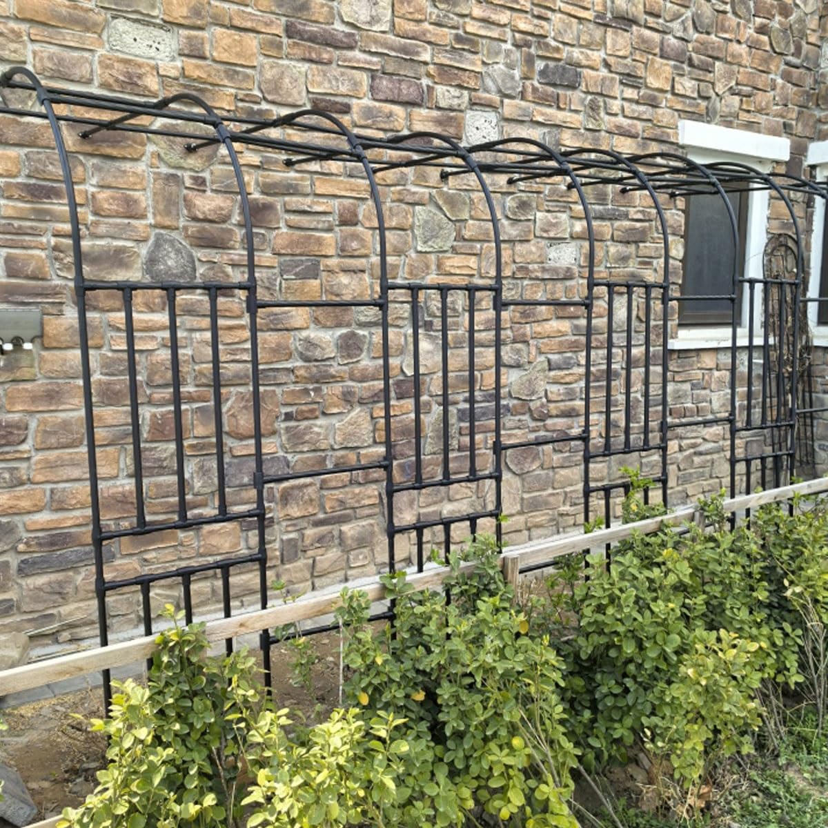 Metall Gartenbogen Rosen Torbogen Rankhilfe, Halbbogen Für Kletterpflanzen, 0.6 1.2 1.5 1.8 2.0 2.4 2.5 2.6 2.7 3.0 m Stabiles Rankbogen Rankgitter Rosenspalier, Terrasse Dekor(WxH 2.0x2.7 m)