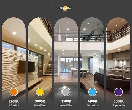 Miniatura 2 de Goodlite G-48332 - Lámpara LED redonda de retrofit de 10 W, equivalente a 85 W, regulable, 850 lúmenes, CRI 90, base E26 listada UL, seleccionable,