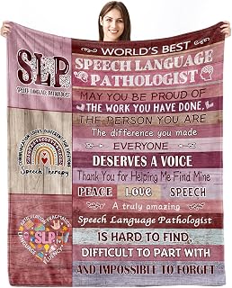 Speech Language Pathologist Blanket, SLP Gifts, Speech Therapy Gifts, National Speech Language Pathologist Day, Birthday & Christmas Throw Blankets 60"X 50"