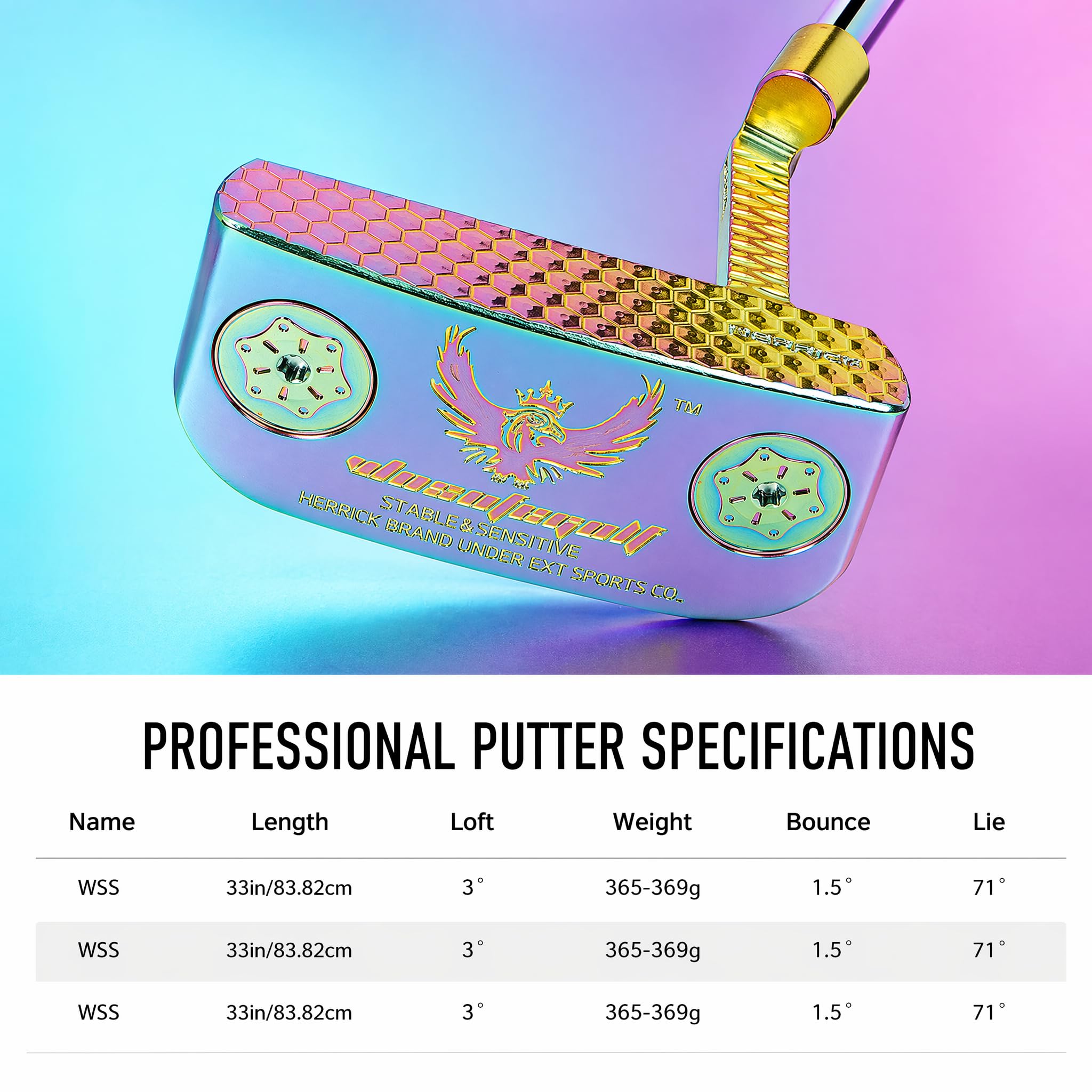 Golf Club Putter Men's Right Hand with Black Red HeadCovers PU Grip CNC Steel Mallet Professional