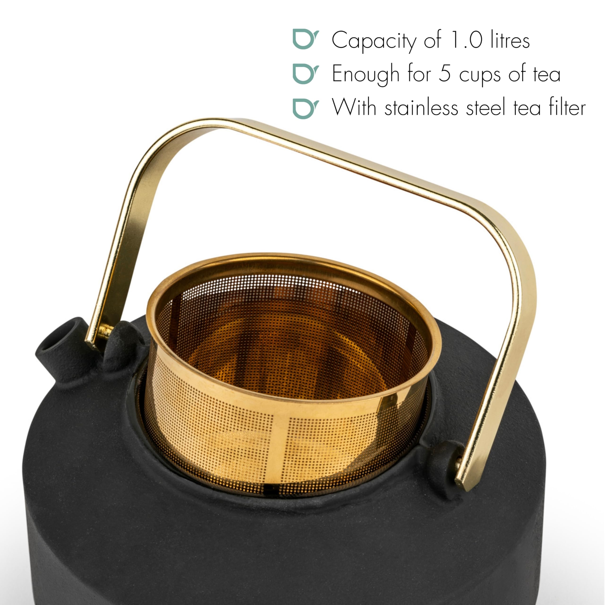 Bredemeijer - Tetera Shangdong 1.0L hierro fundido negro