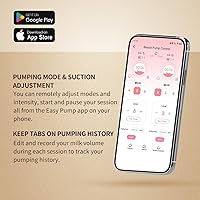 Vista 6 de Springhope No.538 Extractor de leche portátil, 3 modos, 12 niveles con aplicación, extractor de leche eléctrico, portátil, de bajo ruido, manos
