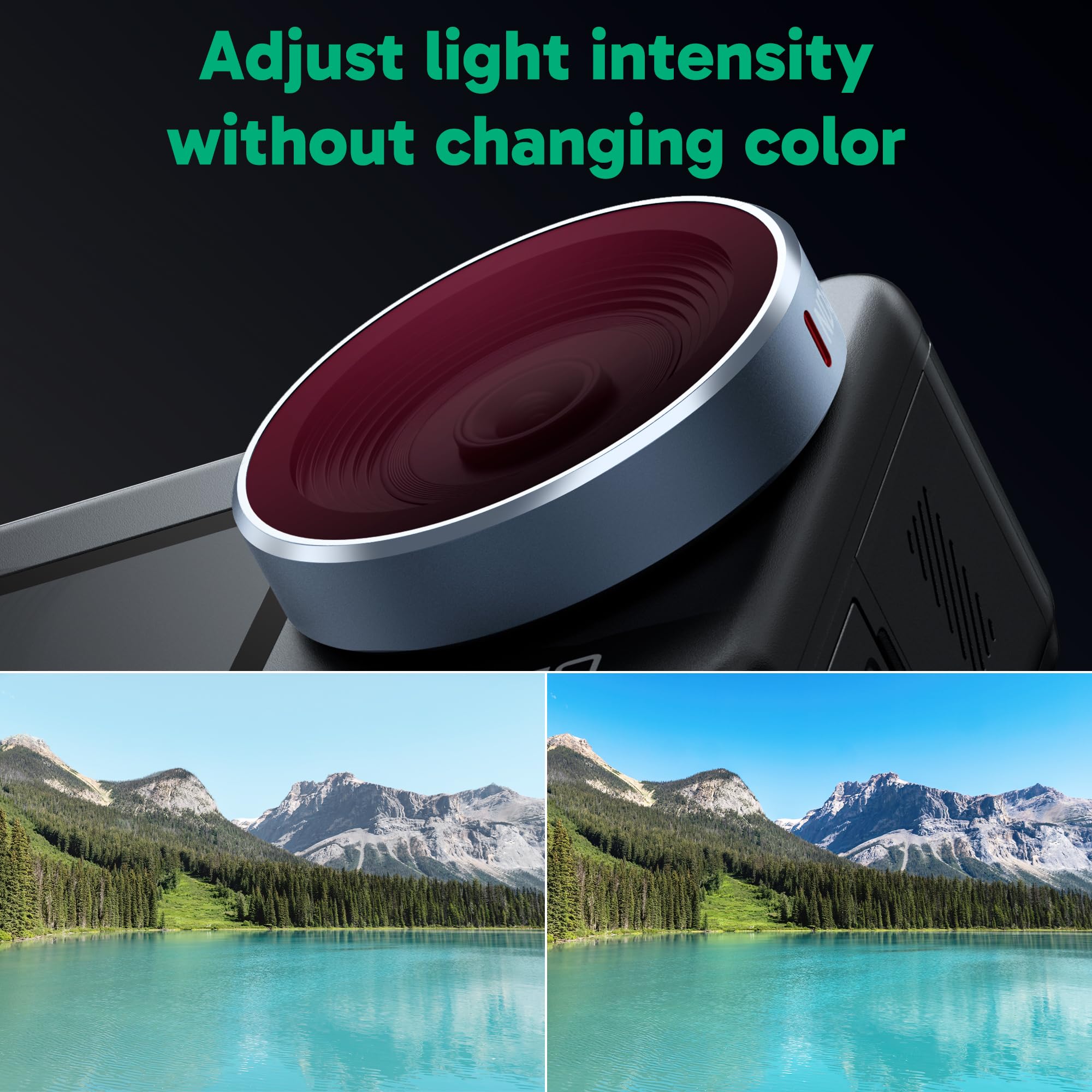 AKASO ND Filter Set für Brave 7 Action Cam, 4er Pack ND8 ND16 ND32 ND64