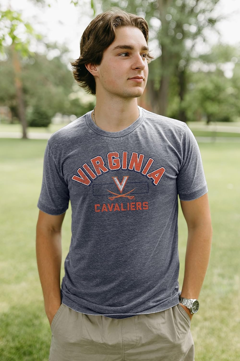 Blue 84 NCAA Unisex-Adult NCAA Officially Licensed T-Shirt Burnout Smoke Signal