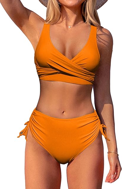 Beachsissi Damskie stroje kąpielowe Cross Back Leopard Twist Front moda kąpielowa ze sznurkiem bocznym zestawy bikini