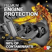 Vista 4 de K&N Filtro de aceite premium: protección del motor de 20,000 millas, alta capacidad/alta eficiencia: compatible con selectos