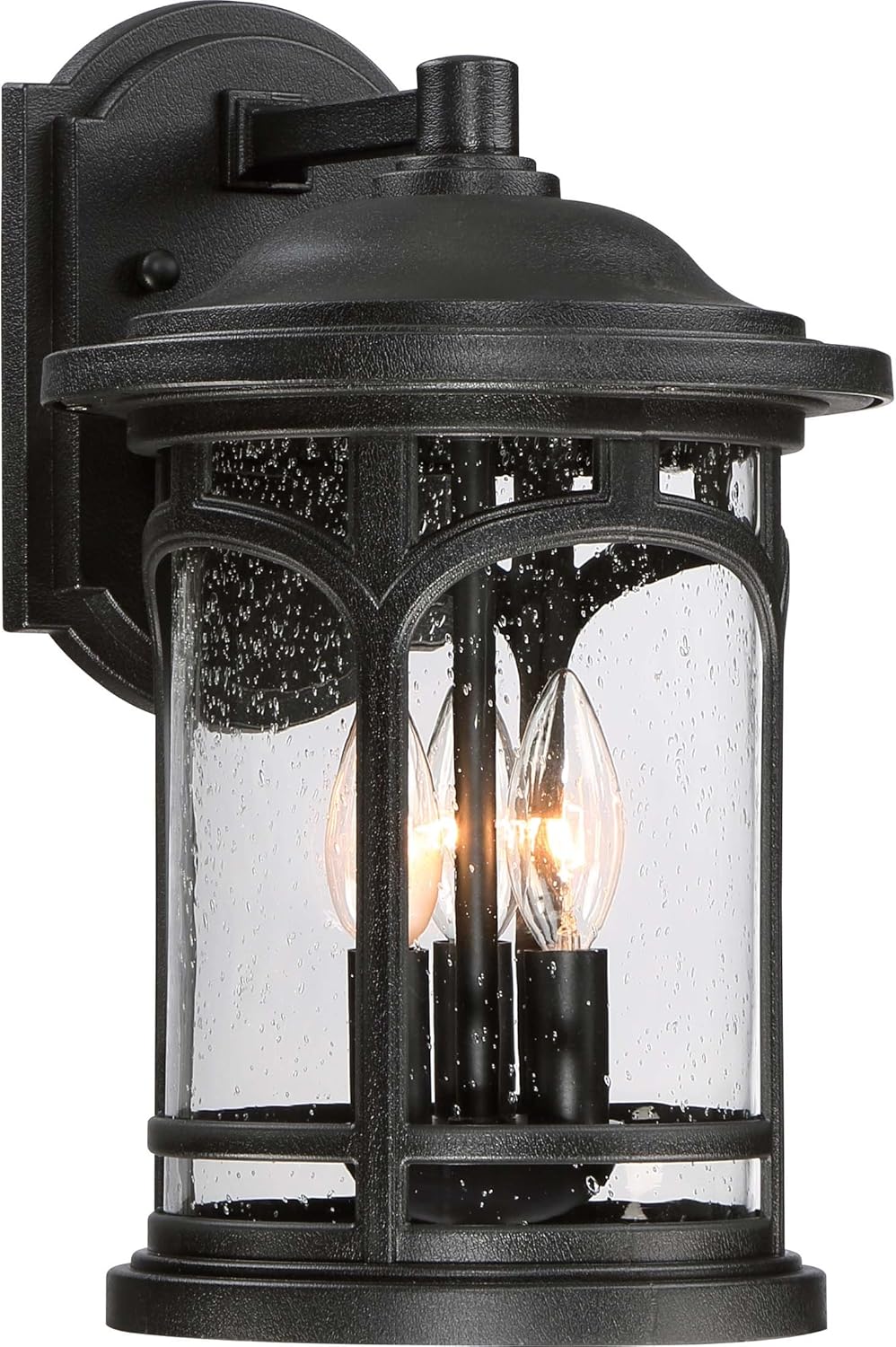 Exclusive Discount 60% Price Quoizel MBH8409K Marblehead Outdoor Wall Sconce, 3-Light, 180 Watts, Mystic Black (15 H x 9 W)