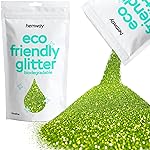Hemway Eco Friendly Biodegradable Glitter 100g / 3.5oz Bio Cosmetic Safe Sparkle Vegan for Face, Eyeshadow, Body, Hair, Nail and Festival Makeup, Craft - Ultrafine (1/128 0.008 0.2mm) - Lime Green