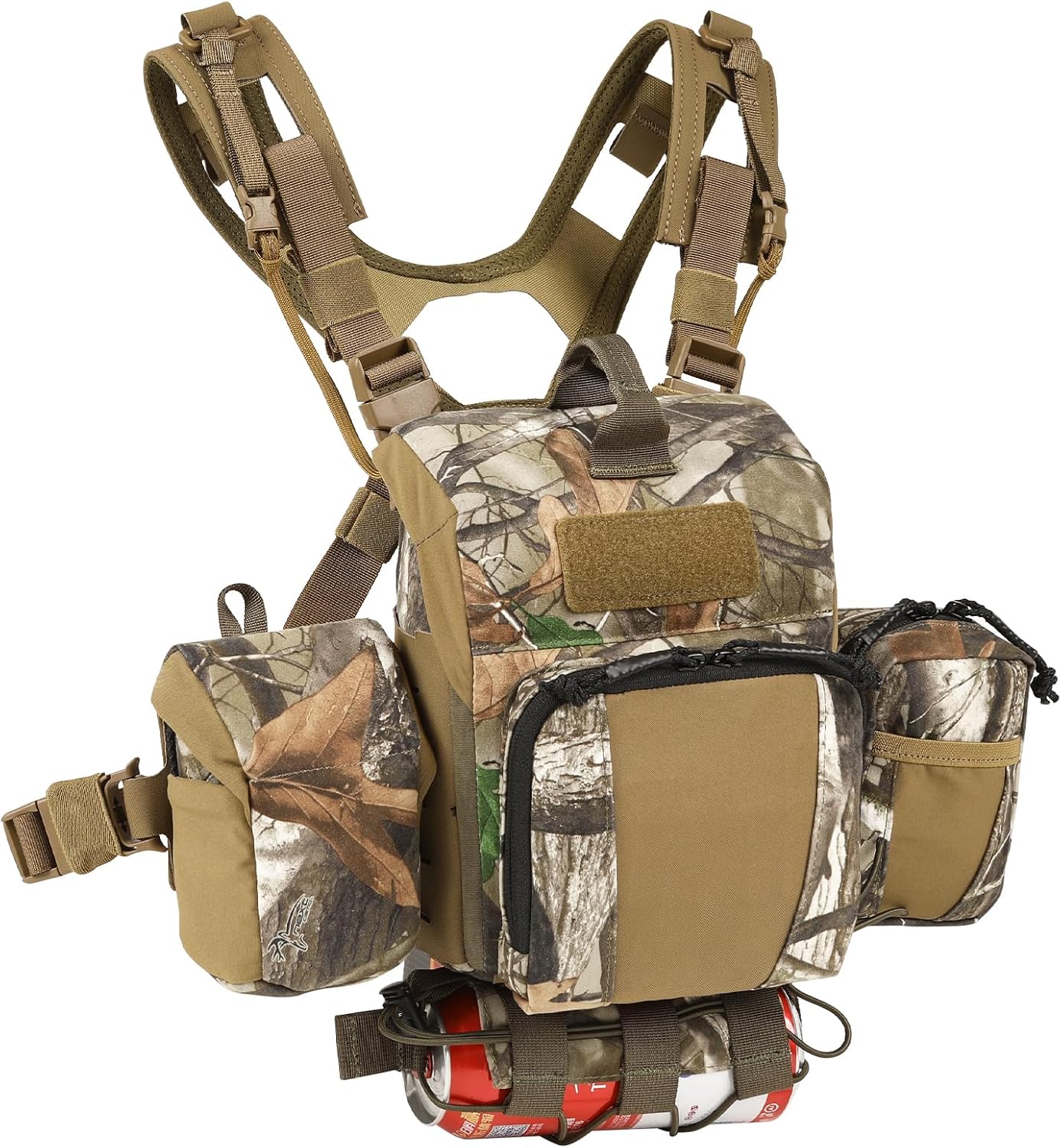 Binocular Harness Case Bino Chest Pack with Magnetic Closure and MOLLE System Water-repellent for Hunting (Combination, G2)