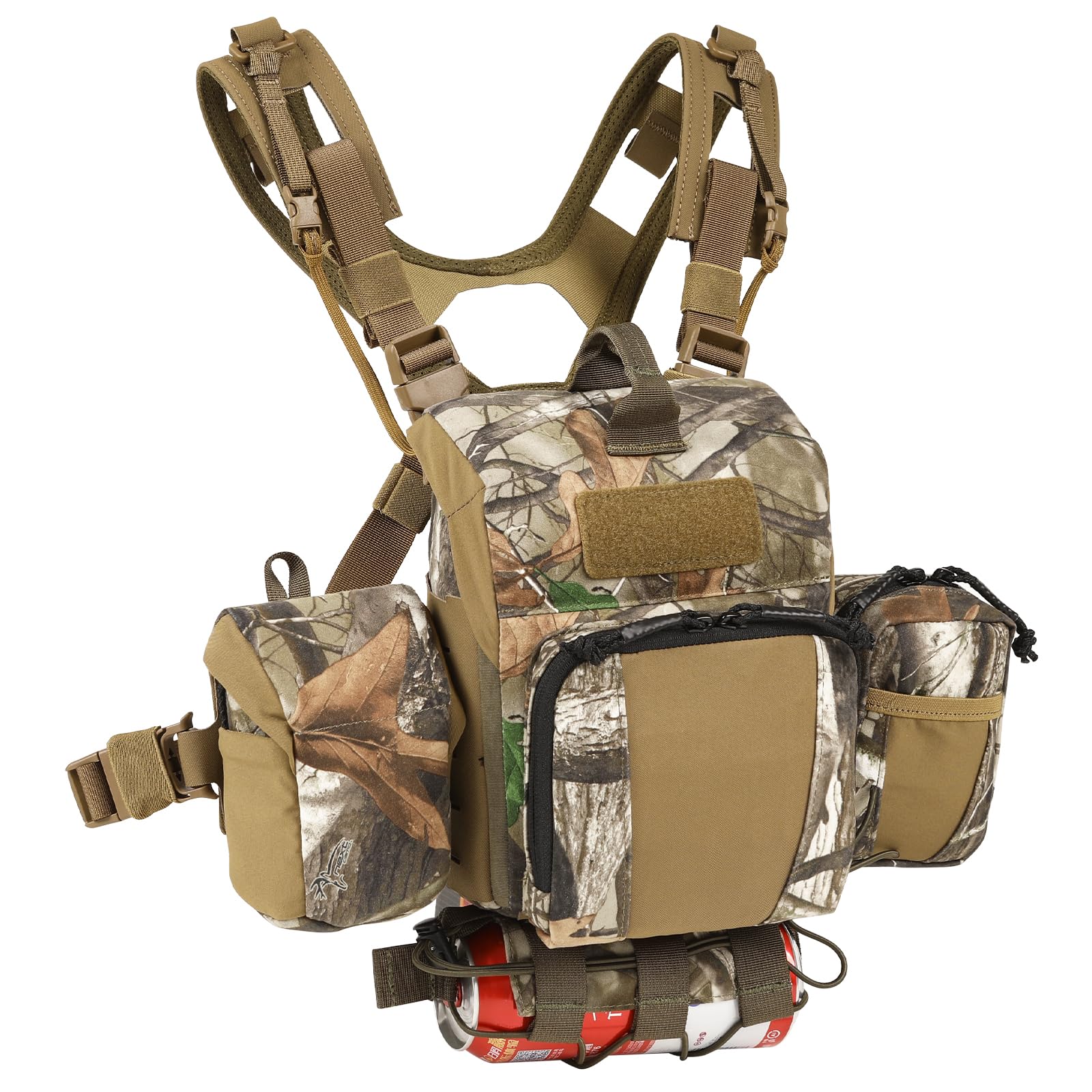 VOTAGOO Binocular Harness Case Bino Chest Pack with Magnetic Closure and MOLLE System Water-repellent for Hunting (Combination, G2)