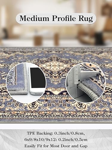 Miniatura 8 de Lahome Alfombra de pasillo lavable, alfombra de pasillo de cocina de 2 pies 6 pulgadas x 8 pies, tradicional, suave, antideslizante, no se