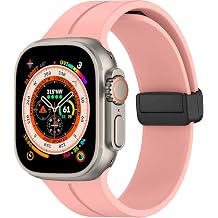 Magnetic for Apple Watch Ultra/2 Band 49mm 45mm 44mm 46mm 42mm 41mm 40mm iWatch Bands 38mm 42mm Men/Women,Sport Silicone Strap for Apple Watch Band Series 10/9 8/7/6/5/4/3/SE 2nd generation/Ultra 2