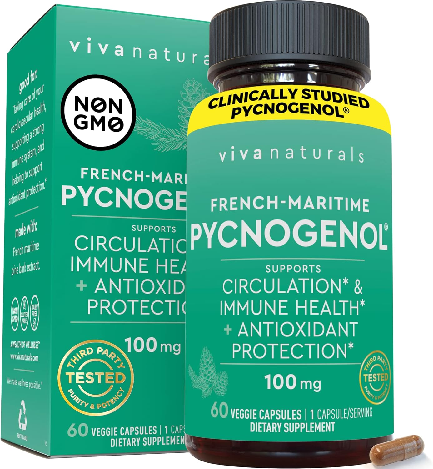 Pycnogenol 100mg from French Maritime Pine Bark Extract