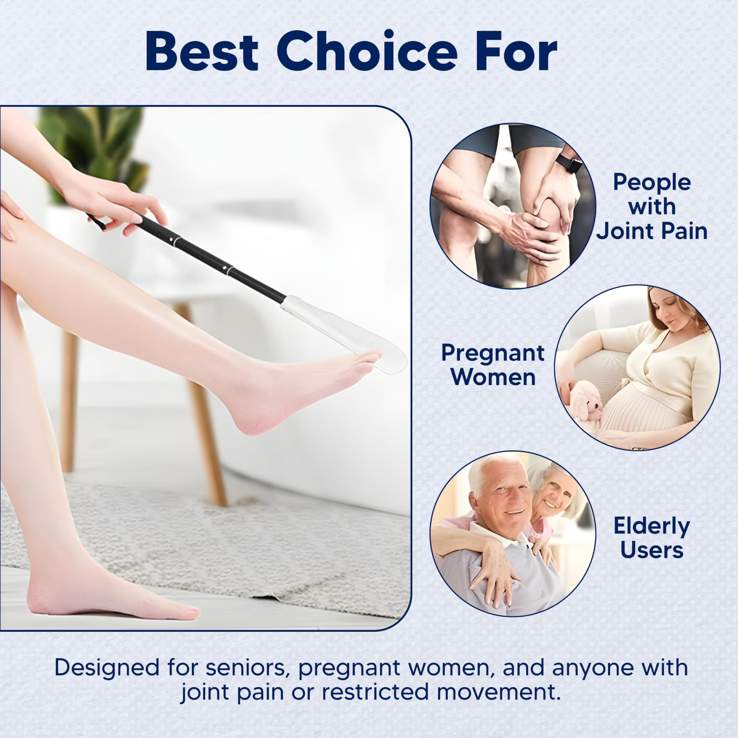 Cepillo de limpieza de dedos de los pies y herramienta de limpieza de dedos para ducha, toalla telescópica ajustable para dedos de los pies, mango largo para ancianos, discapacitados, embarazadas y
