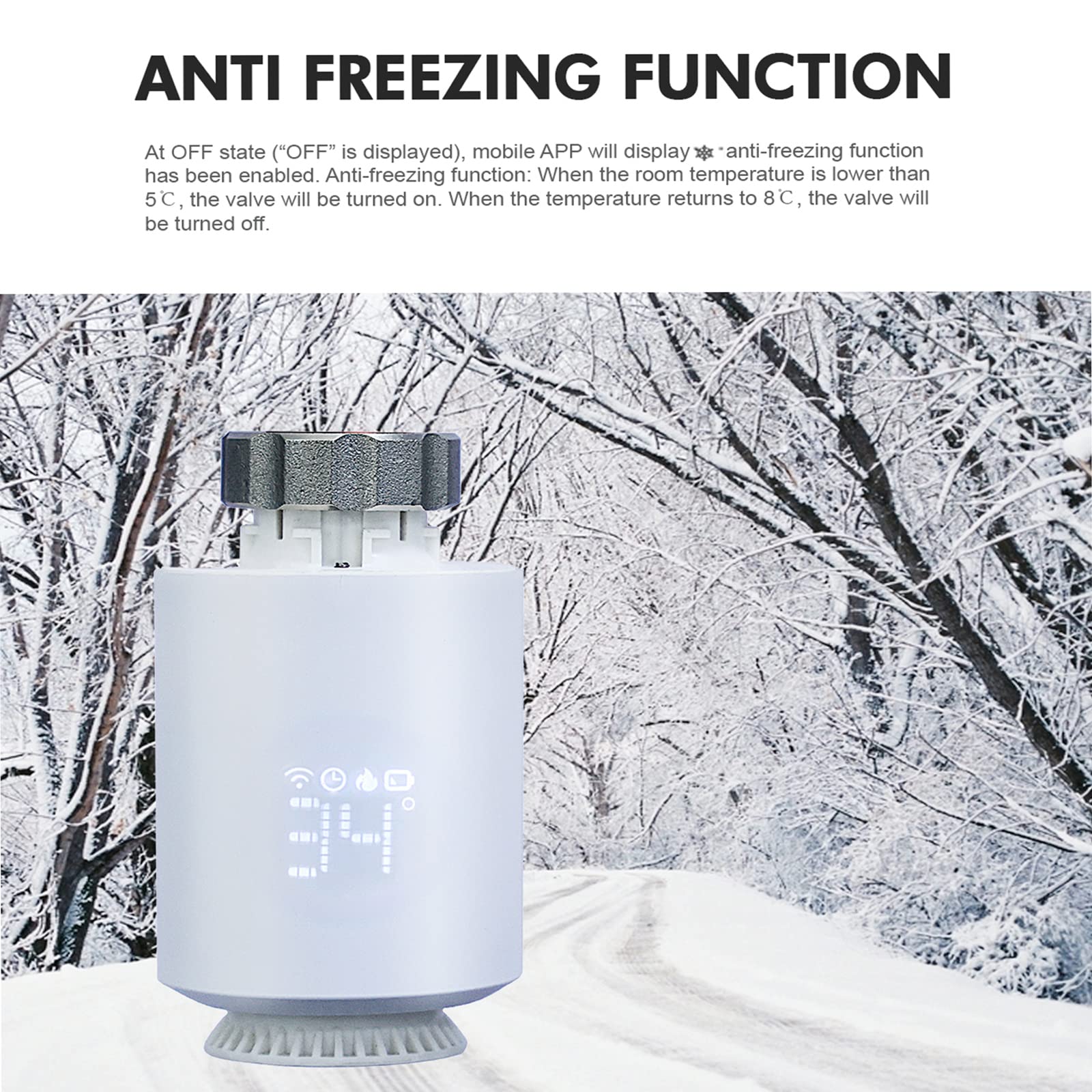 Zigbee TRV Heizkörperthermostat, programmierbares Thermostatventil
