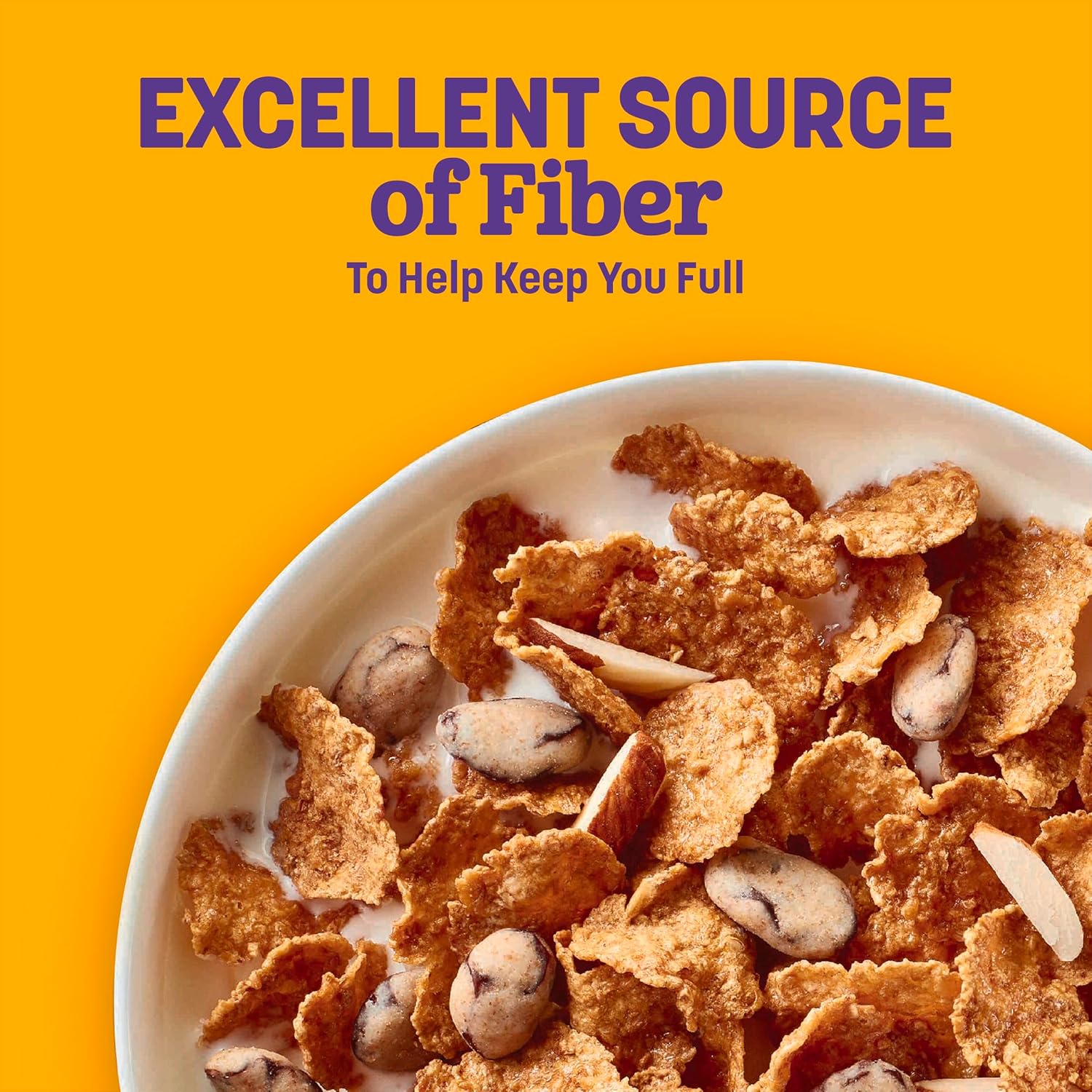 Raisin Nut Bran Cereal, High Fiber Cereal, Made with Whole Grain, 20.8 oz (Pack of 6)