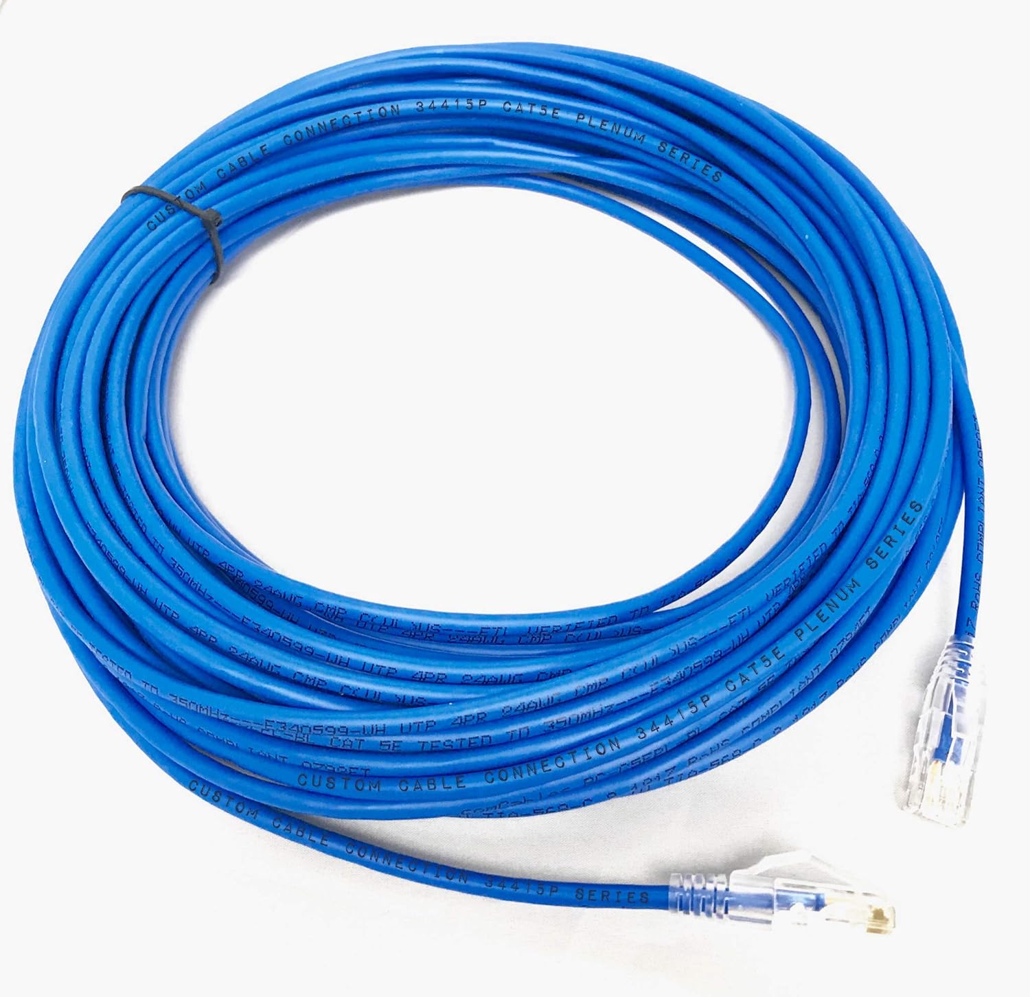10ft Blue Cat5e Plenum Rated Patch Cable