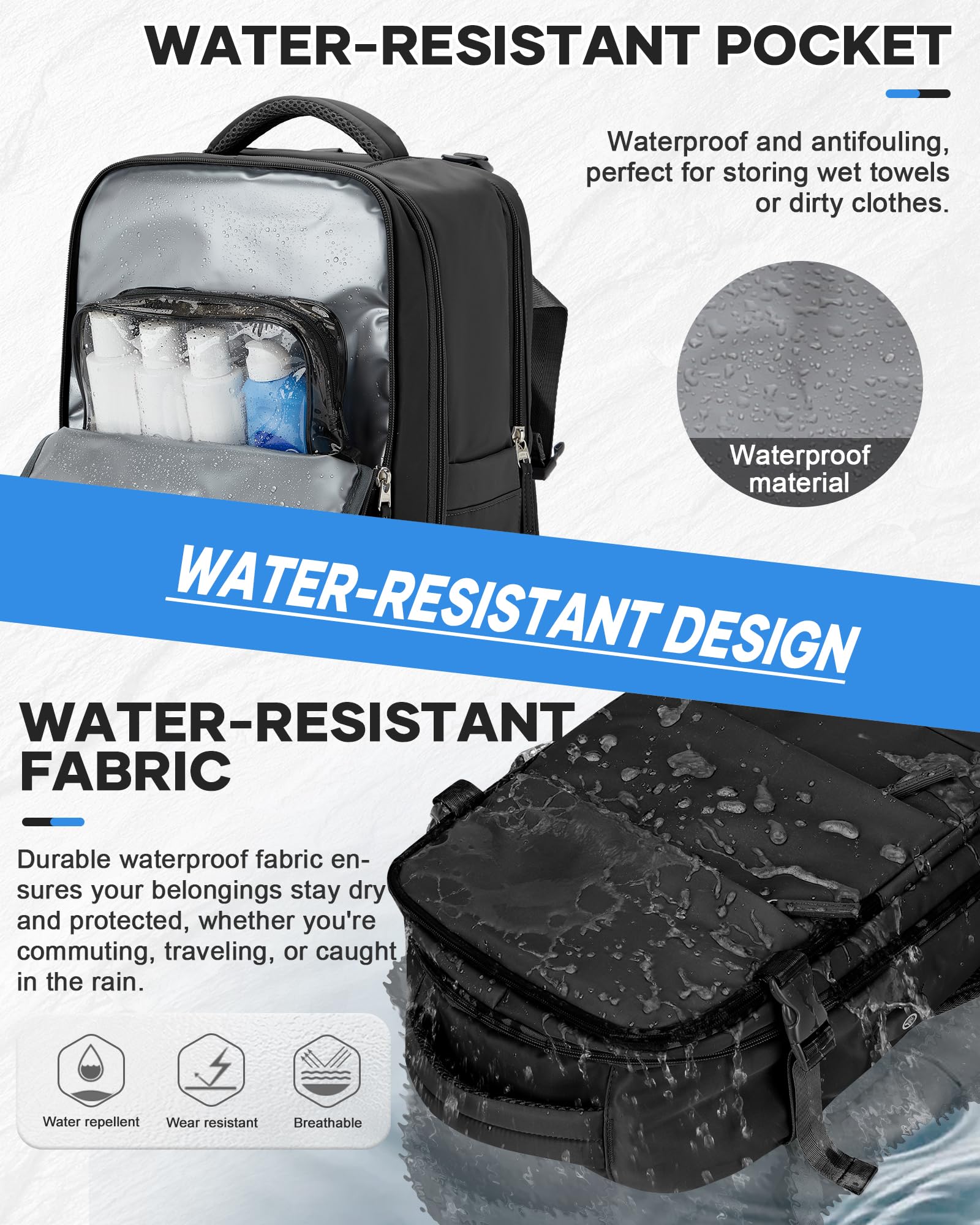 Vakuum Handgepäck Rucksack mit Pumpe 40x30x20 für Ryanair Reiserucksack Easyjet Unter Dem Sitz Flugzeug Handgepäck Weekendertasche Wanderrucksack Lässiger Tagesrucksack,A01-Schwarz
