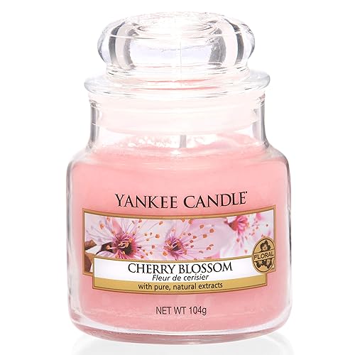 Yankee Candle Scented Candle | Cherry Blossom Small Jar Candle | Burn Time: Up to 30 Hours
